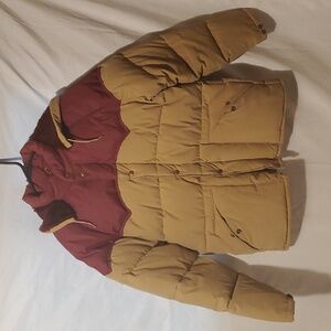 Struggle gear jacket by William berry tan and red.